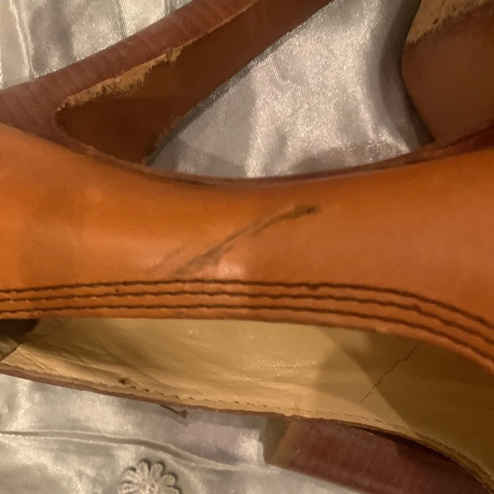🌹Vintage Michael Micheal Kors • Brown Leather Platform Peep Toe Heels
